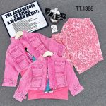 Girl 3pcs denim jorts set